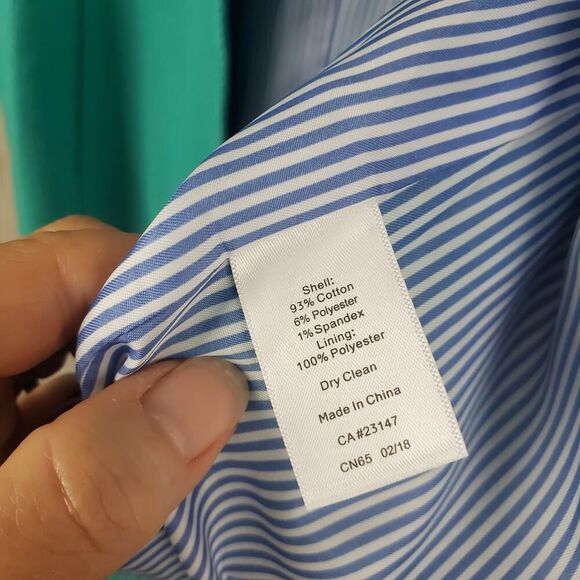 Talbots Blazer Jacket Aqua Blue Size 16 wp - Picture 8 of 9